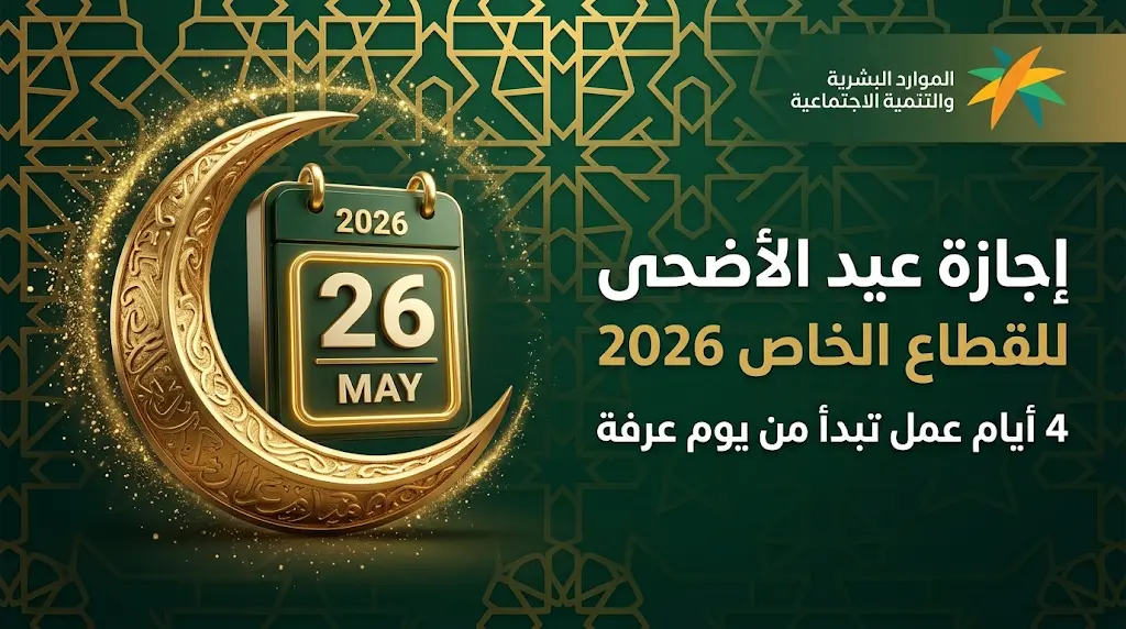 الموارد البشرية تعلن رسمياً تفاصيل إجازة عيد الأضحى 2026 للقطاع الخاص والقطاع غير الربحي