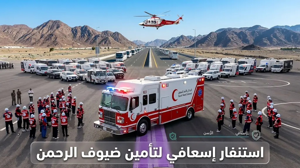 الهلال الأحمر بالمدينة المنورة يرفع جاهزيته الميدانية للدرجة القصوى لتأمين رحلة الحجاج عبر طريق الهجرة
