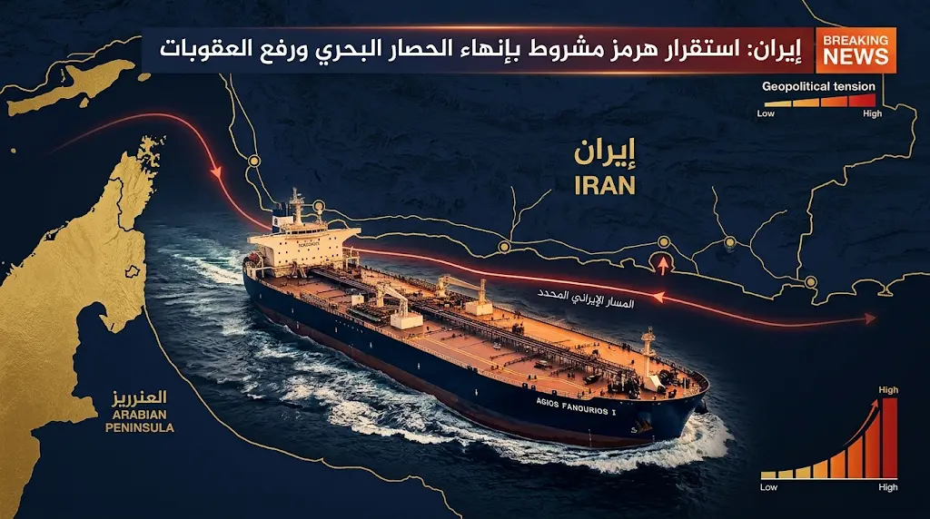 بعد عبور ناقلة عبر مسارها.. طهران تربط استقرار هرمز بـ"إنهاء الحصار البحري ورفع العقوبات خلال 30 يوماً".