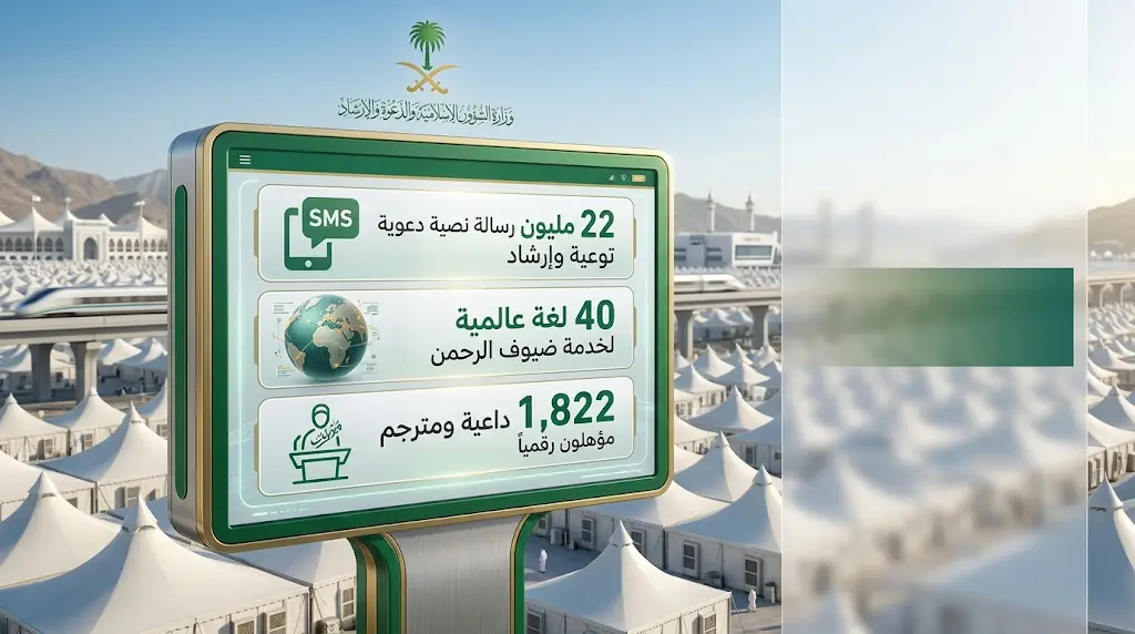 بـ 40 لغة عالمية وتقنيات الذكاء الاصطناعي.. الشؤون الإسلامية تنفذ أضخم خطة توعوية لضيوف الرحمن في مشعر منى