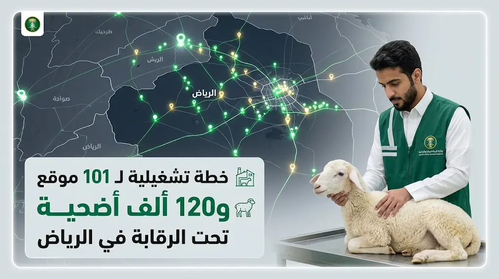 بيئة الرياض تعلن جاهزية 101 موقع لبيع وذبح الأضاحي وتكثيف الرقابة الميدانية لمنع الذبح العشوائي