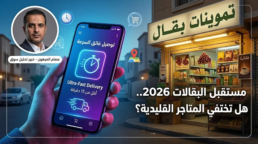 تحولات رقمية كبرى تهدد استمرارية البقالات التقليدية في الأحياء السكنية بالمملكة العربية السعودية خلال عام 2026