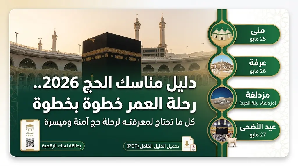 ترتيب مناسك الحج 2026.. المخطط الزمني للمشاعر المقدسة من يوم التروية وحتى طواف الوداع
