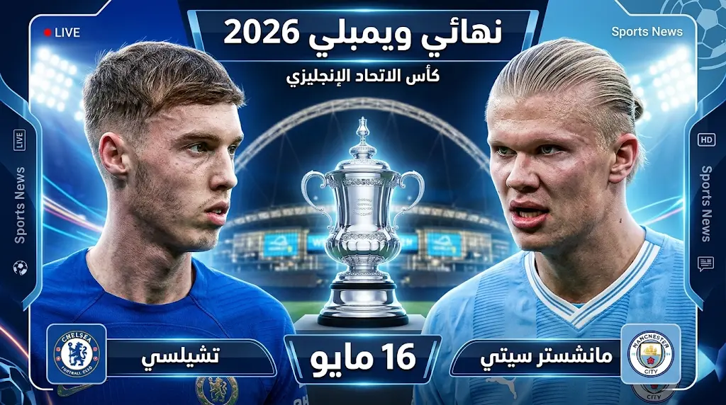 تشيلسي ضد مانشستر سيتي: موعد نهائي كأس الاتحاد الإنجليزي 2026 والقنوات الناقلة والتشكيل (1447 هـ)