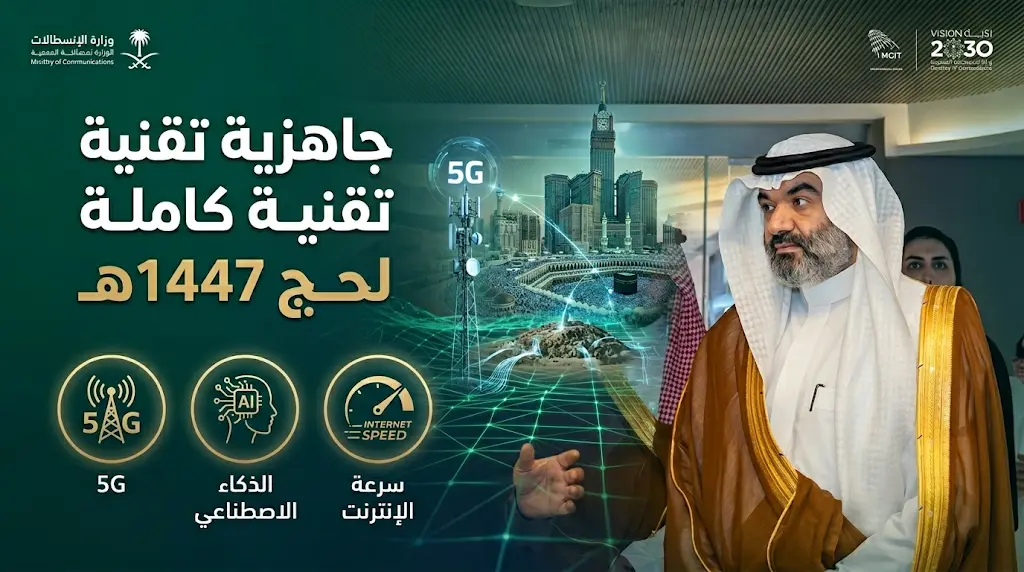 تغطية 5G بنسبة 100% وسرعات إنترنت قياسية في المشاعر المقدسة لخدمة ضيوف الرحمن