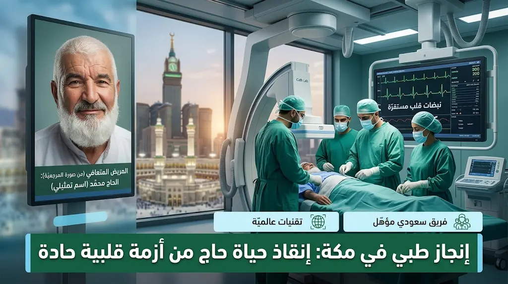 تفاصيل نجاح فريق طبي في إنقاذ حياة حاج تركي بعد انسداد حاد في شرايين القلب بمكة