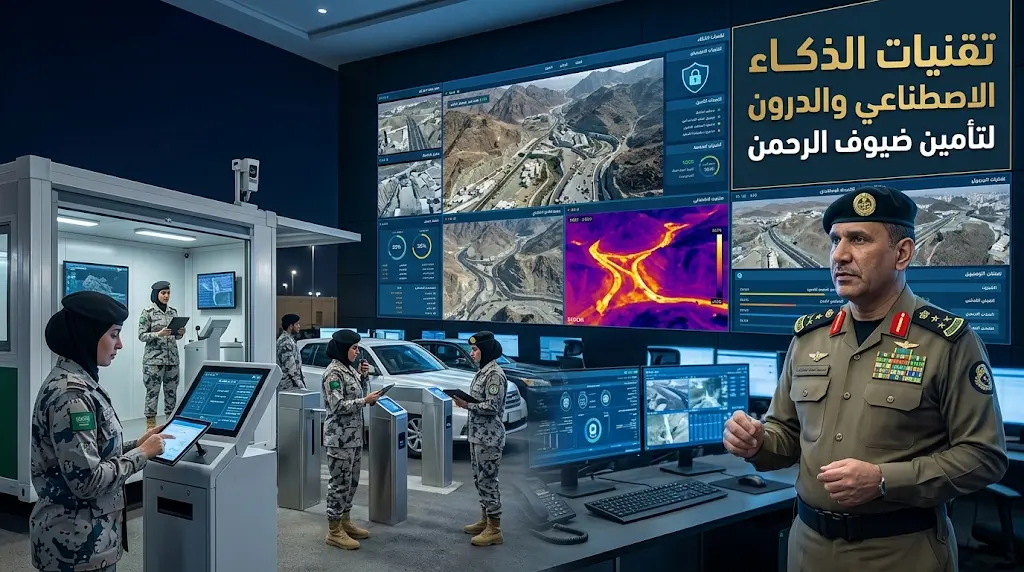 تفعيل طائرات الدرون والكاميرات الحرارية لتأمين مداخل مكة المكرمة ومنع التسلل في حج 1447هـ