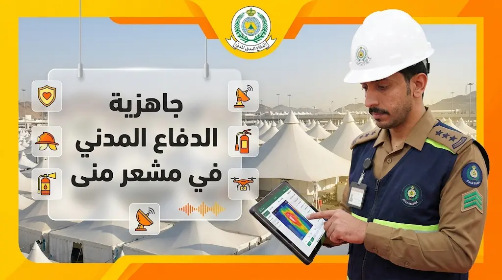 تقنيات رصد ذكي وفرق تدخل سريع.. الدفاع المدني يرفع جاهزيته في مشعر منى لضمان سلامة الحجاج