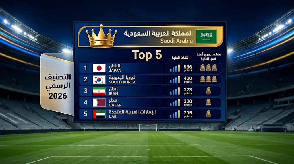 جدول ترتيب أفضل الدوريات في آسيا 2026 بعد ختام موسم 2025-2026