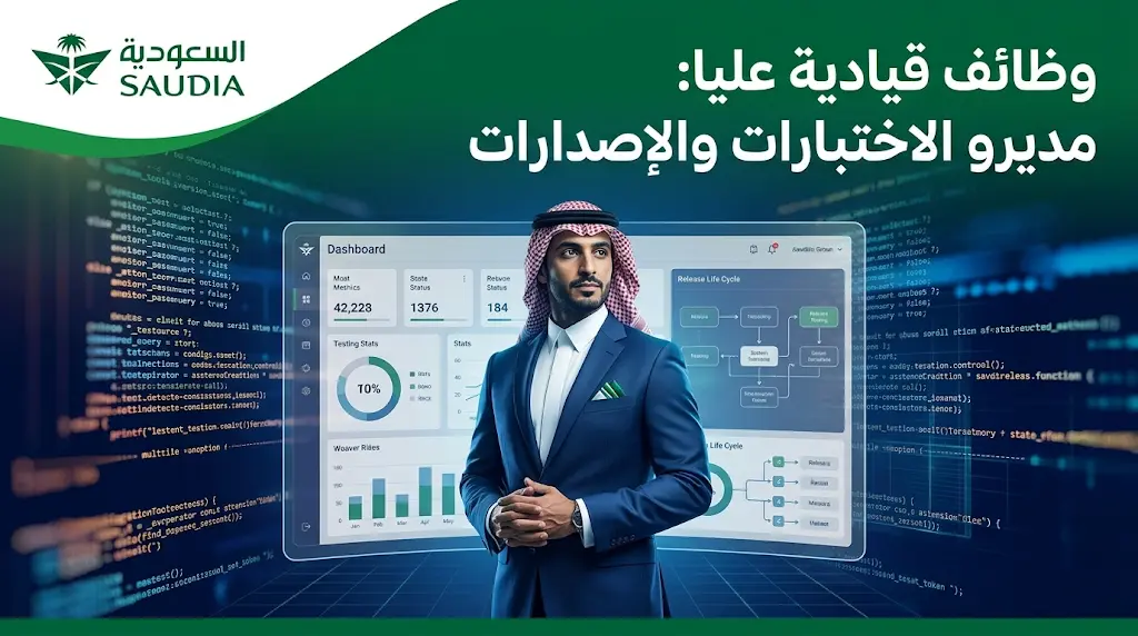 خبرة 7 سنوات وقيادة 3.. تفاصيل شروط وظائف مديري الإصدارات والاختبارات الرقمية في الخطوط السعودية.