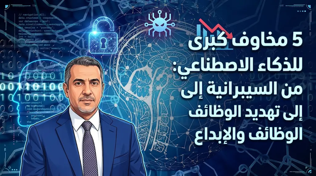 د. وليد الشعلان يحذر: مخاوف الذكاء الاصطناعي تتجاوز الأمن لتطال الوظائف والإبداع الإنساني.