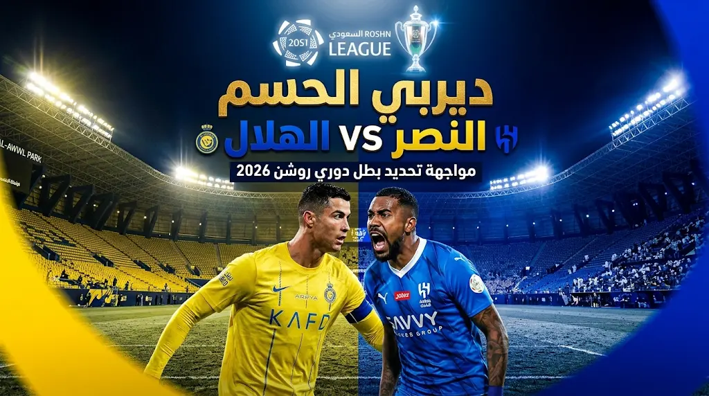 ديربي الحسم (2026): النصر ضد الهلال.. موعد المباراة والقنوات الناقلة وتردد "ثمانية" HD