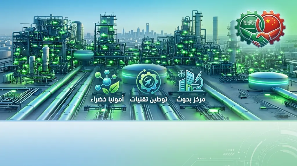 شركة المصافي العربية السعودية توقع مذكرة تفاهم مع آللاي الصينية لإنتاج الأمونيا الخضراء وتوطين تقنياتها في جازان