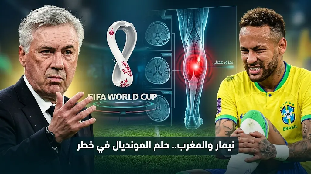 صدمة في معسكر البرازيل.. تفاصيل إصابة نيمار التي تهدد مشاركته في افتتاح مونديال 2026 أمام المغرب