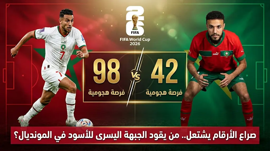 صراع فني يضمن للمغرب أقوى جبهة يسرى عالمياً في مونديال 2026 وأرقام الكرواني تهدد مكانة مزراوي
