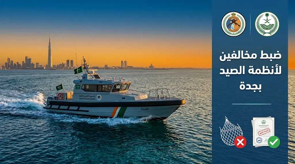 ضبط مواطنين لممارسة الصيد بطريقة غير نظامية واستخدام أدوات ممنوعة في مياه محافظة جدة