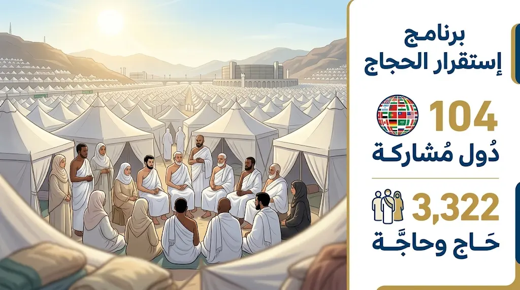 ضيوف برنامج خادم الحرمين الشريفين من 104 دول يستقرون في منى لقضاء أيام التشريق