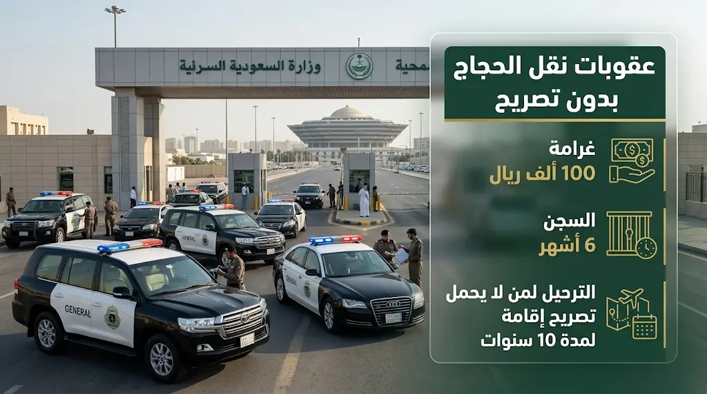 عقوبات مغلظة من وزارة الداخلية تصل لغرامة 100 ألف ريال والترحيل بحق مخالفي أنظمة الحج لعام 1447