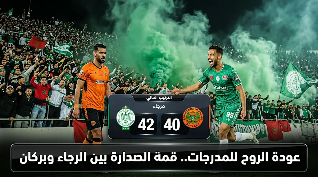 عودة جماهير الرجاء لمدرجات مركب محمد الخامس في مواجهة نهضة بركان الحاسمة بالدوري المغربي