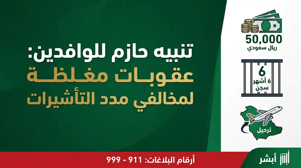 غرامة 50 ألف ريال والسجن والترحيل عقوبات مغلظة تنتظر الوافدين المتأخرين عن مغادرة المملكة