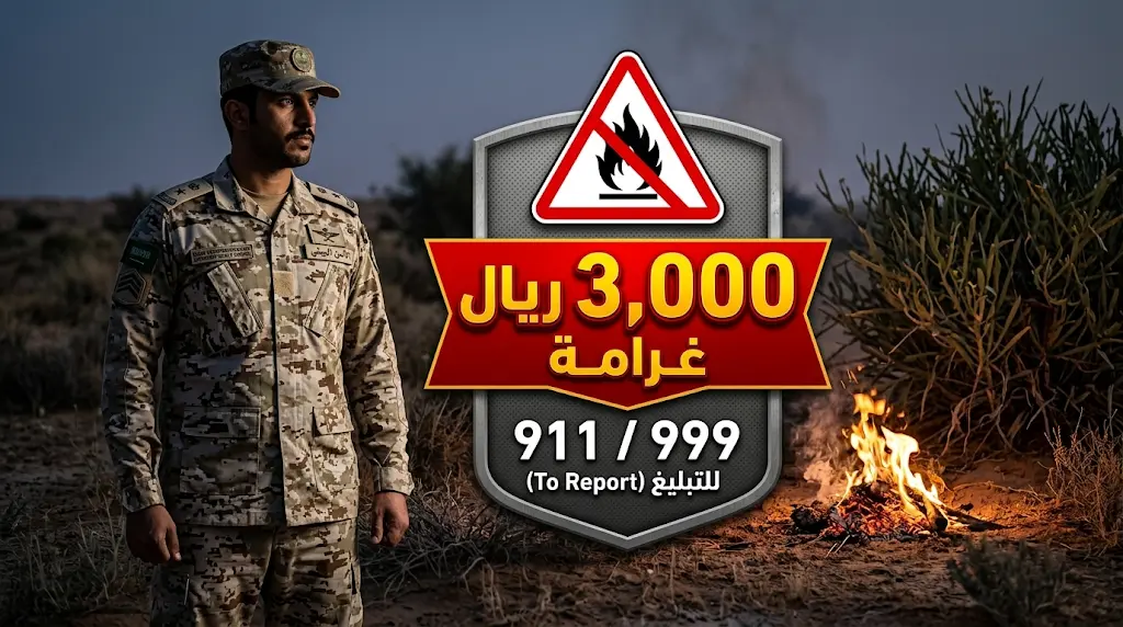 غرامة تصل إلى 3000 ريال.. الأمن البيئي يحدد عقوبة إشعال النار في الغابات والمتنزهات.