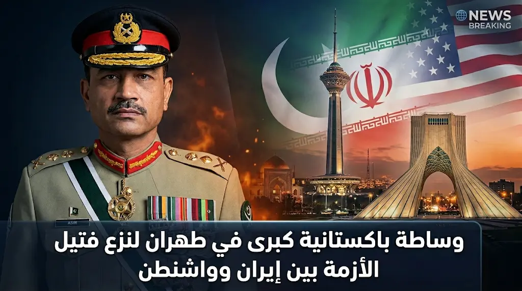 قائد الجيش الباكستاني يبدأ مهمة وساطة في طهران لنزع فتيل الأزمة بين إيران وواشنطن