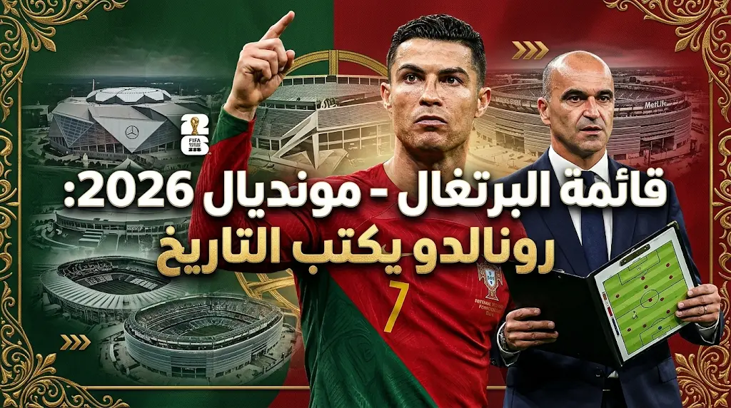 قائمة منتخب البرتغال الرسمية لكأس العالم 2026: كريستيانو رونالدو أول لاعب يشارك في 6 نسخ مونديالية