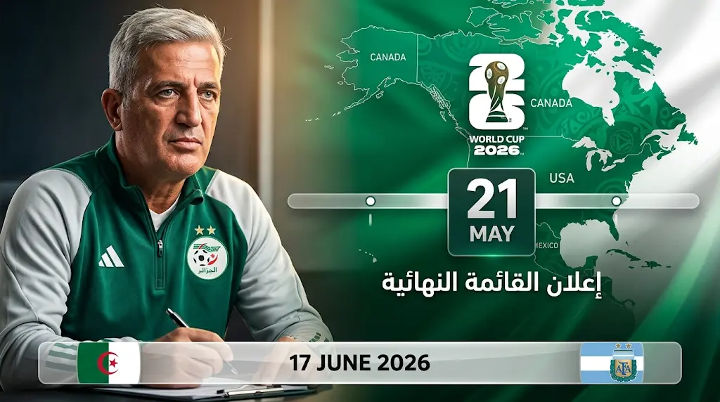 قائمة منتخب الجزائر لمونديال 2026: بيتكوفيتش يحدد الخميس 21 مايو موعداً رسمياً لإعلان الأسماء