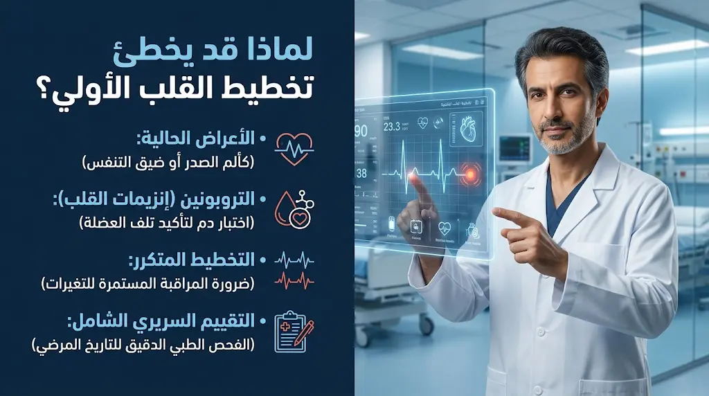 لماذا قد تبدو نتائج الإيكو وتخطيط القلب طبيعية رغم وجود جلطة؟ الدكتور خالد النمر يجيب