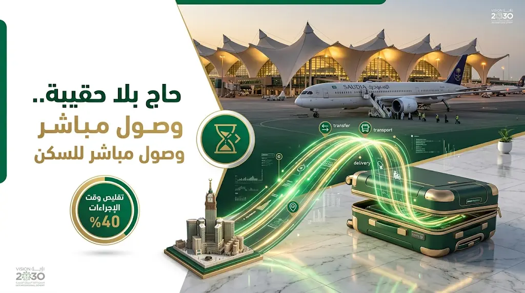 مبادرة حاج بلا حقيبة تساهم في تقليص زمن إجراءات دخول ضيوف الرحمن بنسبة 40%