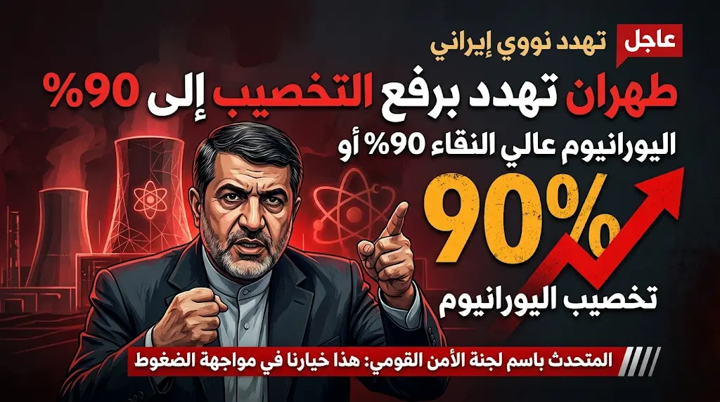 متحدث بالبرلمان الإيراني: تخصيب اليورانيوم لـ 90% خيار مطروح لمواجهة أي ضربات عسكرية محتملة