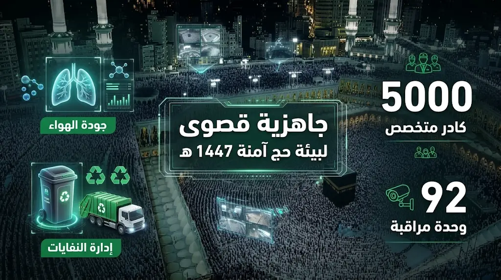 متحدث وزارة البيئة يكشف تفاصيل خطة حج 2026 بتشغيل 92 وحدة لمراقبة الهواء وآليات متطورة لإدارة النفايات