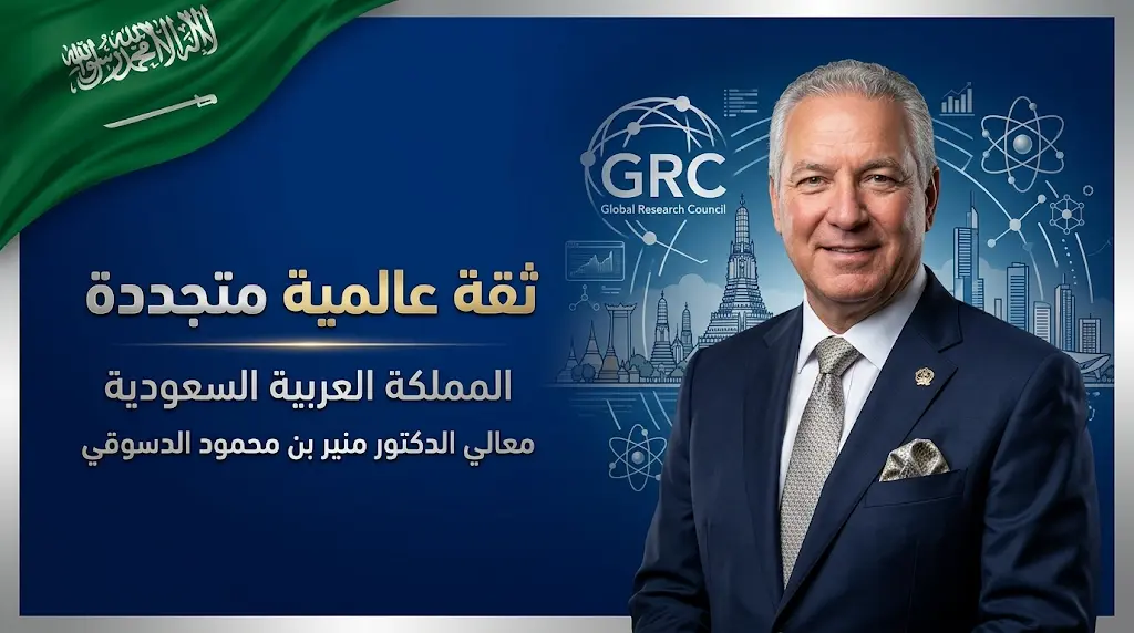 مجلس البحوث العالمي يجدد ثقته في مكانة المملكة العلمية بانتخابها لولاية ثالثة في منصب نائب رئيس مجلس المحافظين
