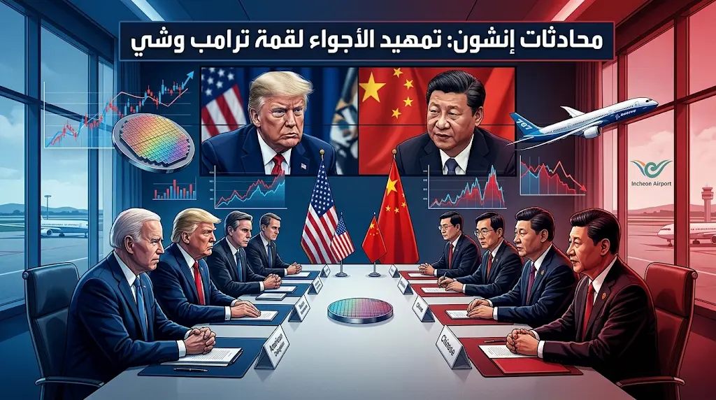محادثات "إنشون" تُمهد الأجواء التجارية قبل قمة ترامب وشي المرتقبة في بكين