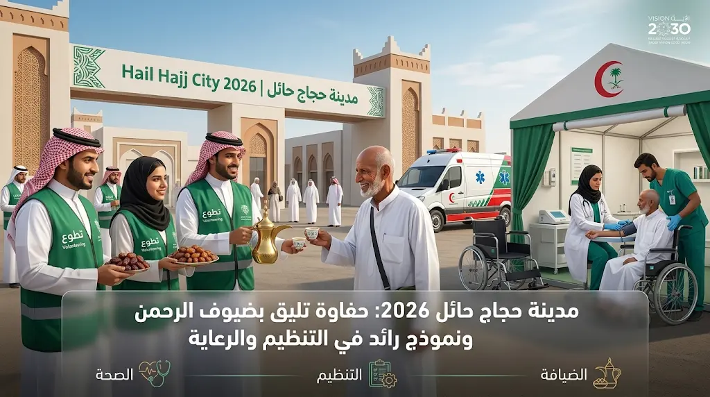 مدينة حجاج حائل تستقبل ضيوف الرحمن لعام 1447هـ بمشاركة 500 متطوع وجهات حكومية متكاتفة