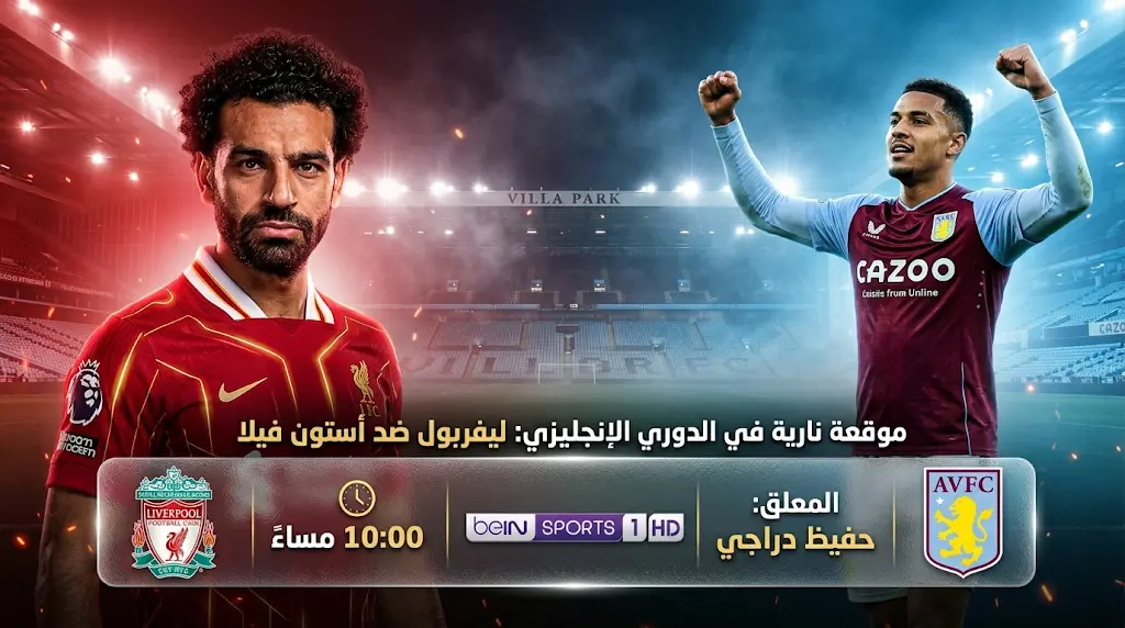 من هو معلق مباراة ليفربول وأستون فيلا اليوم؟ القنوات الناقلة والموعد في الدوري الإنجليزي 2026