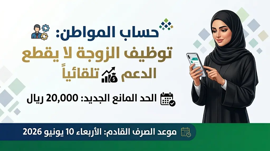 موعد صرف حساب المواطن دفعة شهر يونيو 2026 وضوابط الإفصاح عن راتب الزوجة