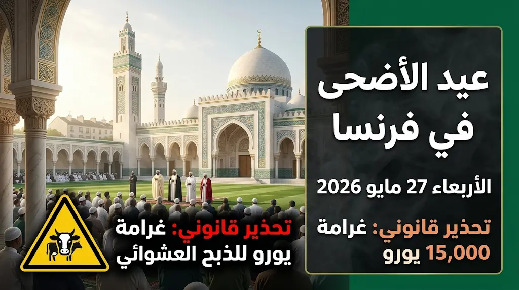 موعد عيد الأضحى 2026 في فرنسا وتوقيت صلاة العيد بمسجد باريس الكبير