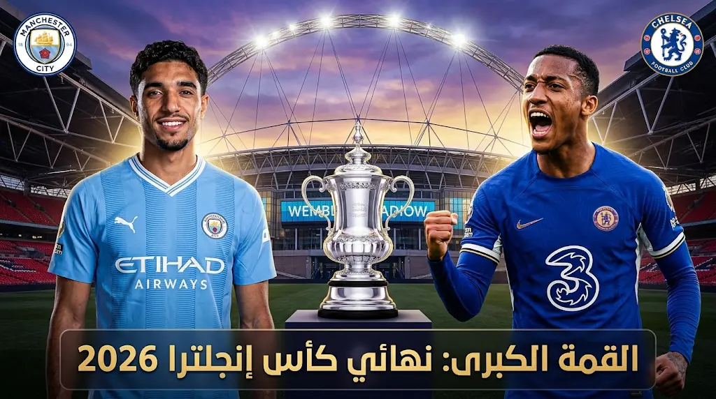 موعد مباراة مانشستر سيتي وتشيلسي في نهائي كأس الاتحاد الإنجليزي 2026 والقنوات الناقلة