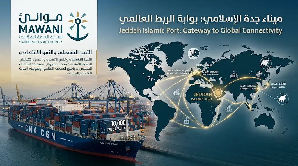 ميناء جدة الإسلامي يستقبل خدمة OCR الجديدة لربط الموانئ السعودية بكبرى الأسواق في الصين واليابان وأوروبا