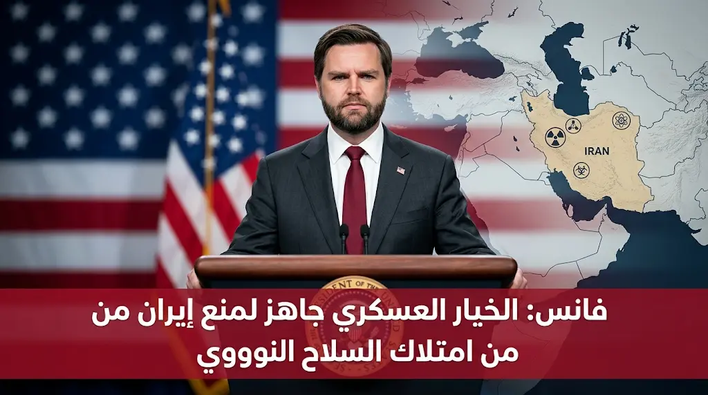 نائب الرئيس الأمريكي يلوح بالخيار العسكري ضد طهران ويؤكد أن الدبلوماسية ليست شيكاً على بياض