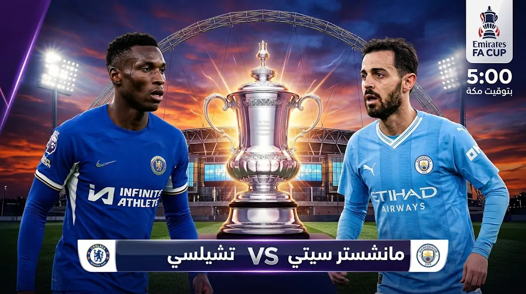 نهائي كأس الاتحاد الإنجليزي 2026: موعد مباراة مانشستر سيتي وتشيلسي اليوم والقنوات الناقلة