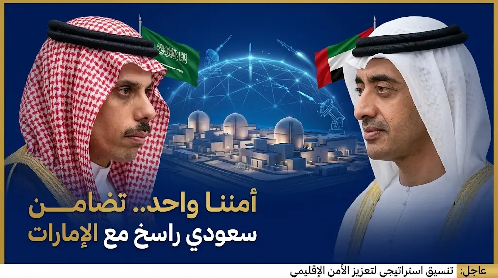 وزير الخارجية السعودي يطمئن على تدابير السلامة في الإمارات عقب اعتراض مسيرات معادية بمحيط محطة براكة