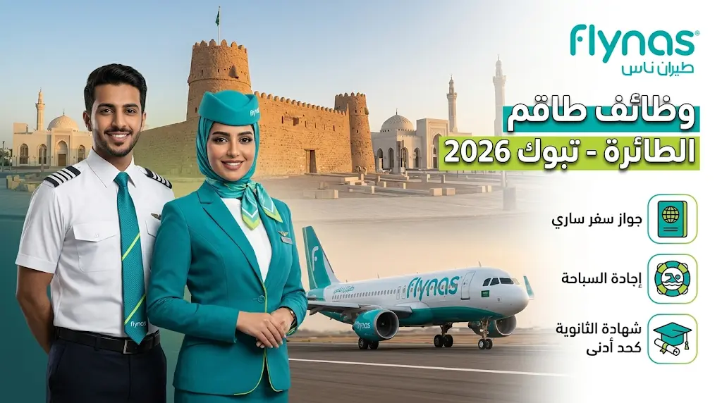 وظائف طيران ناس 2026 في تبوك للسعوديين والسعوديات.. الشروط ومواعيد المقابلات الشخصية