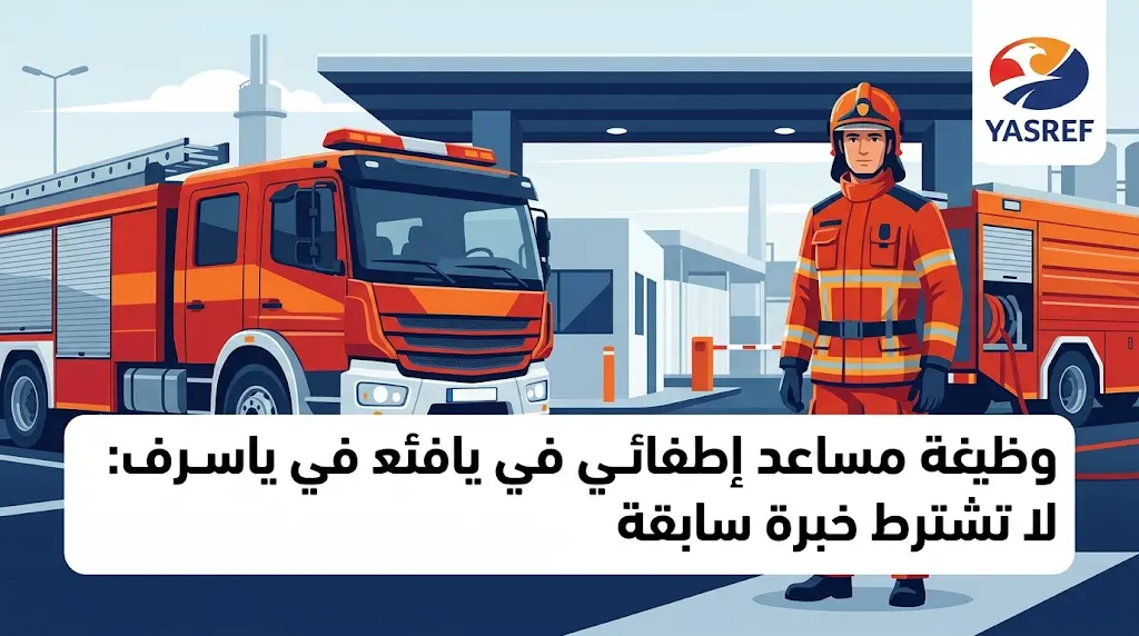 وظائف ياسرف لحملة الدبلوم في ينبع الصناعية: التقديم لوظيفة "مساعد إطفائي" لا تتطلب خبرة.
