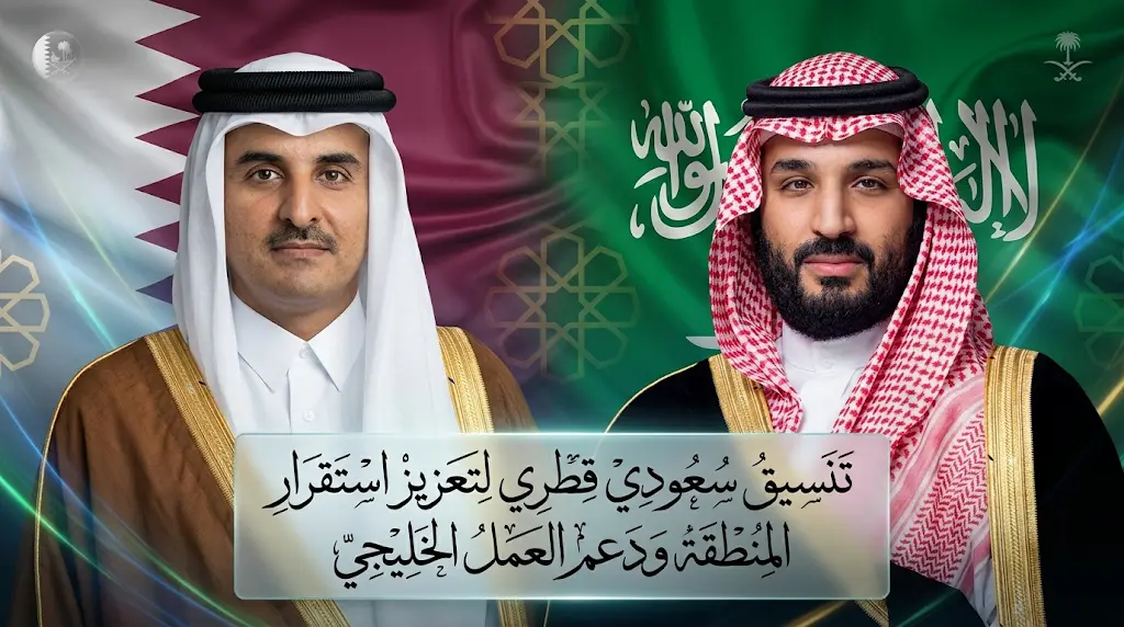 ولي العهد يبحث مع أمير قطر سبل تعزيز العلاقات الأخوية وتنسيق المواقف تجاه التطورات الإقليمية المتسارعة
