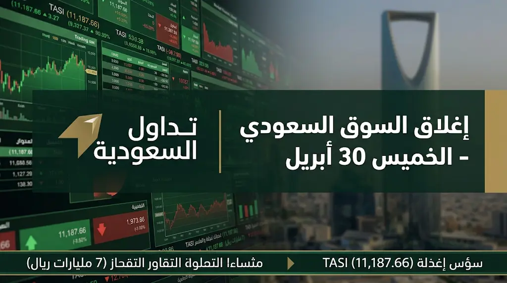 أداء سوق الأسهم السعودية اليوم الخميس 30-4-2026.. تراجع تاسي وارتفاع نمو وتصدر أرامكو والراجحي للسيولة