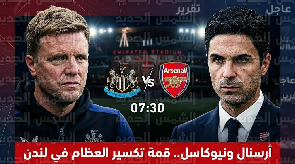 أرسنال ضد نيوكاسل اليوم: الموعد والقنوات الناقلة والتشكيل المتوقع (الدوري الإنجليزي 2026)