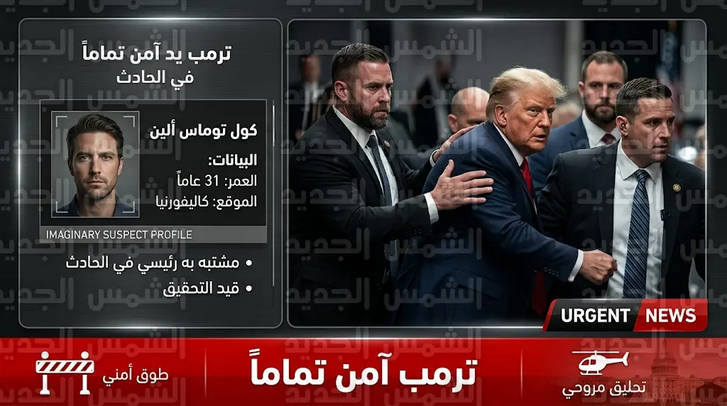 إجلاء الرئيس دونالد ترمب عقب إطلاق نار في حفل عشاء مراسلي البيت الأبيض والقبض على المنفذ كول توماس ألين
