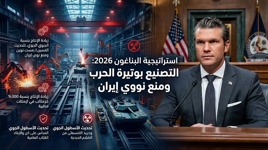استراتيجية البنتاغون 2026.. خطة أمريكية شاملة لإعادة بناء الجيش والعمل بآلية "وتيرة الحرب" في التصنيع